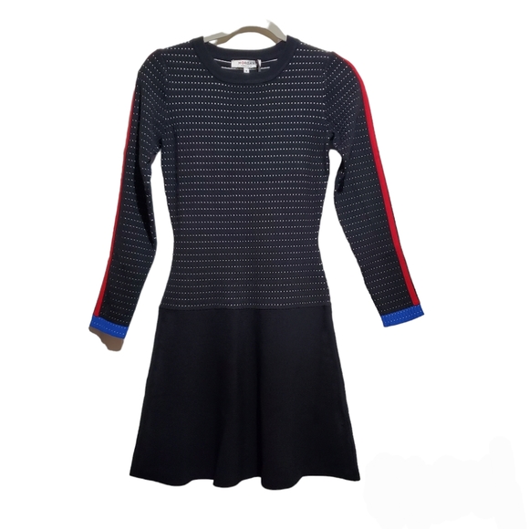 Morgan Ribbed Knitted Dress with Side Stripe Detail Size S - Picture 2 of 11